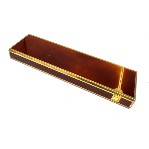356 - Boxed Rare S.T. Dupont Table Lighter with Gold Trim. complete with booklets etc in great condition