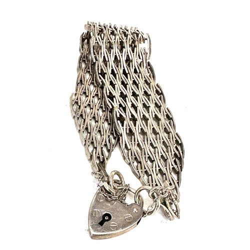 100 - Vintage silver gate bracelet weight 35g