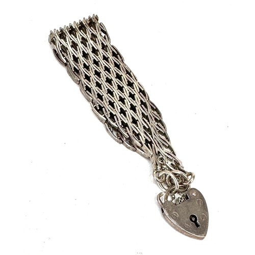100 - Vintage silver gate bracelet weight 35g