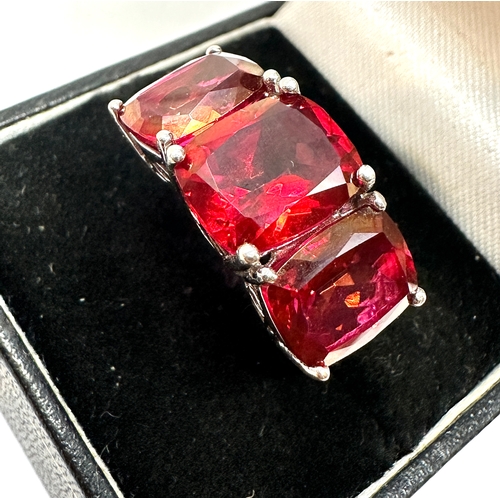160 - TGGC Silver gemstone set ring