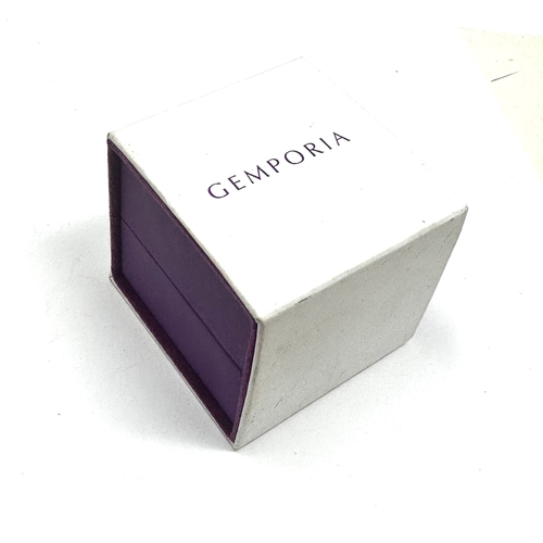 178 - Boxed gemporia silver diamond & tanzanite earrings