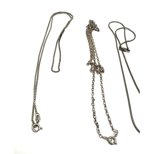 90 - 6 Vintage silver necklace chains