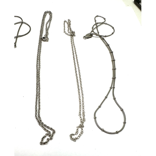 90 - 6 Vintage silver necklace chains