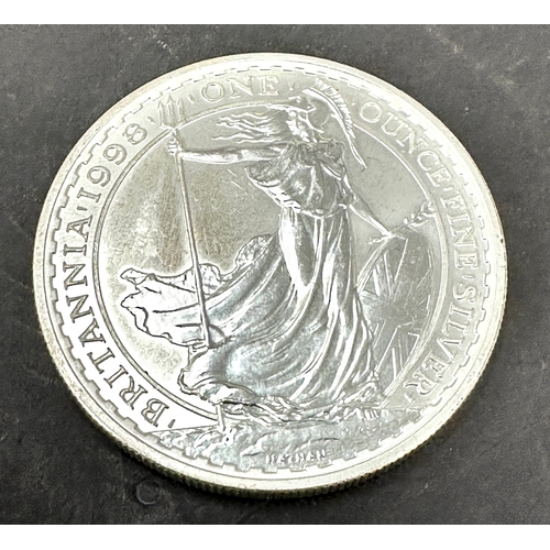 379 - 1998 silver Britannia one ounce fine silver 2 pound coin