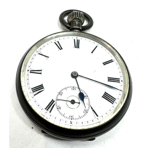 311 - Antique silver open face pocket watch  the watch is  ticking