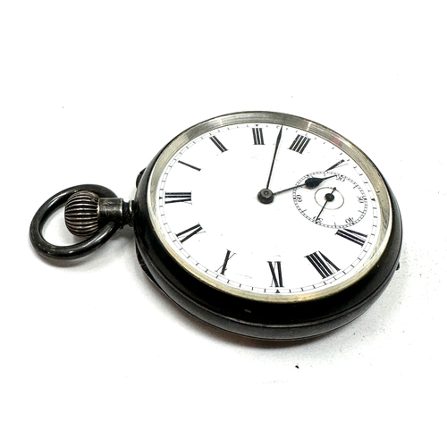 311 - Antique silver open face pocket watch  the watch is  ticking