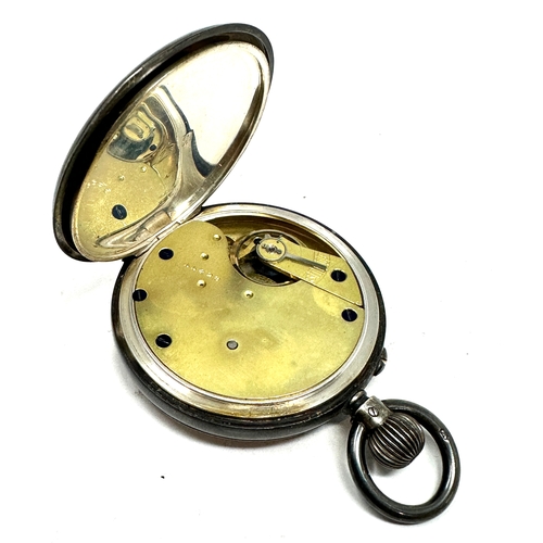 311 - Antique silver open face pocket watch  the watch is  ticking