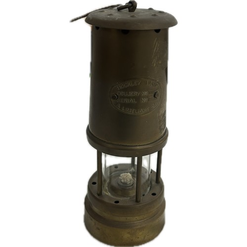 109 - Vintage brass minors lamp