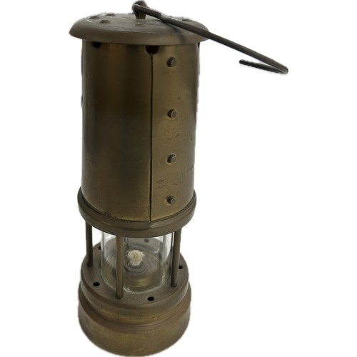 109 - Vintage brass minors lamp