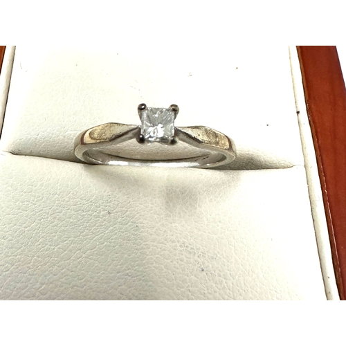 245 - 9ct white gold diamond ring boxed with c.o.a