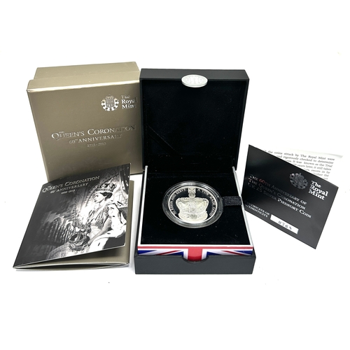 406 - Boxed limited edition Proof Piedfort the royal mint  the 60th anniversary of the queens coronation s... 