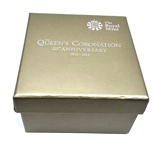 406 - Boxed limited edition Proof Piedfort the royal mint  the 60th anniversary of the queens coronation s... 