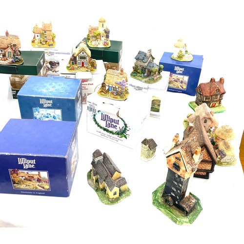 145 - Selection of original boxed Lilliput Lanes and some loose, to include The Old School House, etc