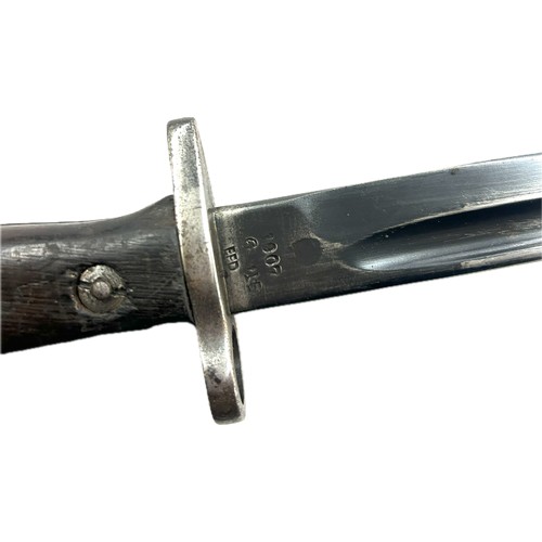 98F - British 1907 Enfield Bayonet, military markings to top