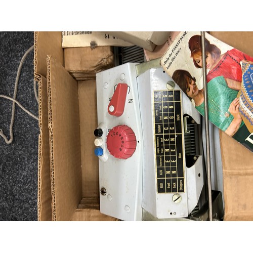 157 - Vintage original packaged Passap Duomatic 12 knitting machine and accessories, untested