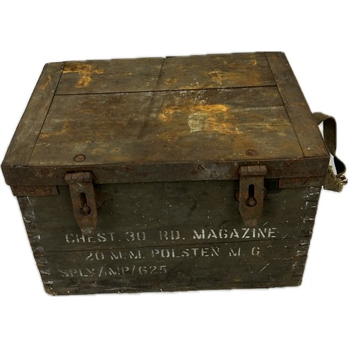 137 - Vintage military wooden ammunition box