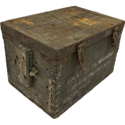 137 - Vintage military wooden ammunition box