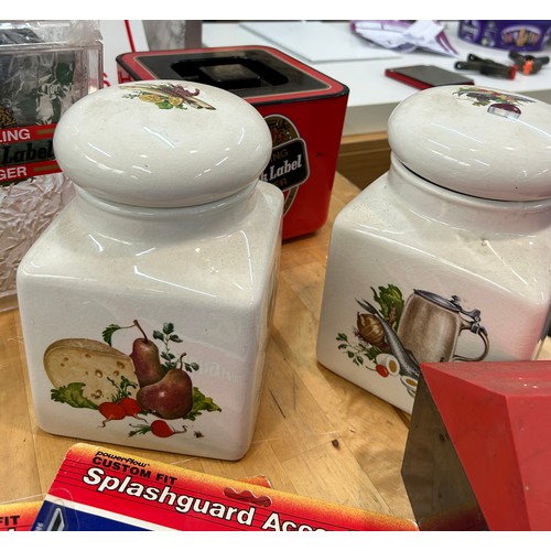 136 - Selection of advertising items to include pub memorabilia, signs, jars, etc