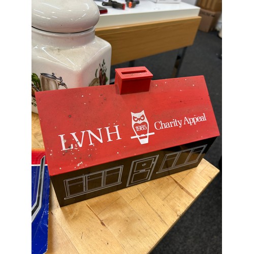 136 - Selection of advertising items to include pub memorabilia, signs, jars, etc