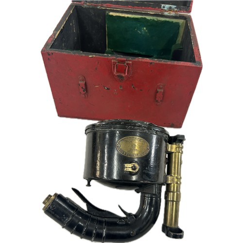 107 - Early 20th century Aldis hand signalling lamp with original transport case
