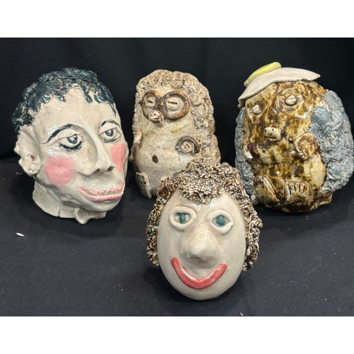 94 - Selection of amateur art, pottery ornaments