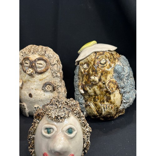 94 - Selection of amateur art, pottery ornaments