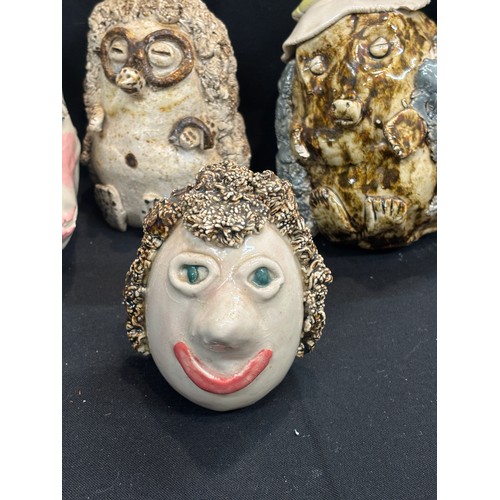 94 - Selection of amateur art, pottery ornaments