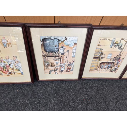 Set of Guinness themed prints, frame measures approximately 22 inches ...