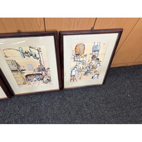 Set of Guinness themed prints, frame measures approximately 22 inches ...