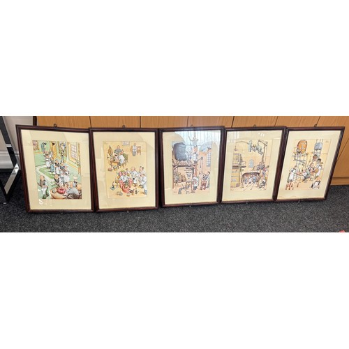 Set of Guinness themed prints, frame measures approximately 22 inches ...
