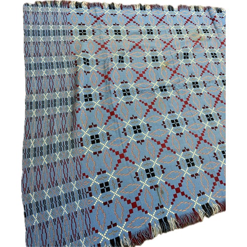 116 - Vintage welsh double sided tapestry blanket measures approximately 90 inches by 68 inches