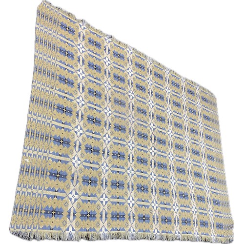 73 - Vintage welsh double sided tapestry blanket measures approximately 90 inches by 68 inches