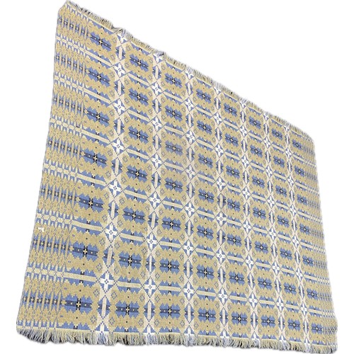 73 - Vintage welsh double sided tapestry blanket measures approximately 90 inches by 68 inches