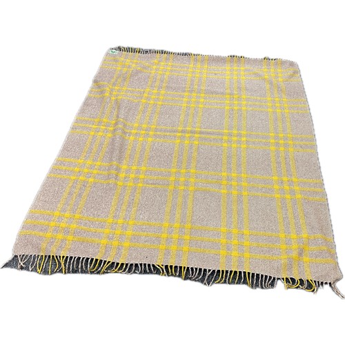 97 - Vintage Irish wool blanket measures approximately. 60 inches by 75 inches