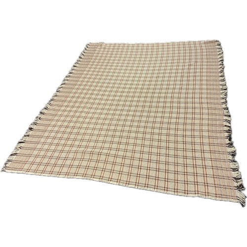 98 - Vintage welsh hand stitched blanket measures approximately 88 inches by 74 inches