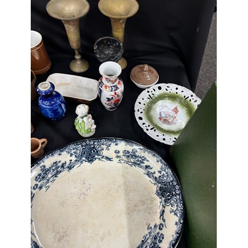 152 - Large selection of vintage and later pottery includes Teapots meat plates etc