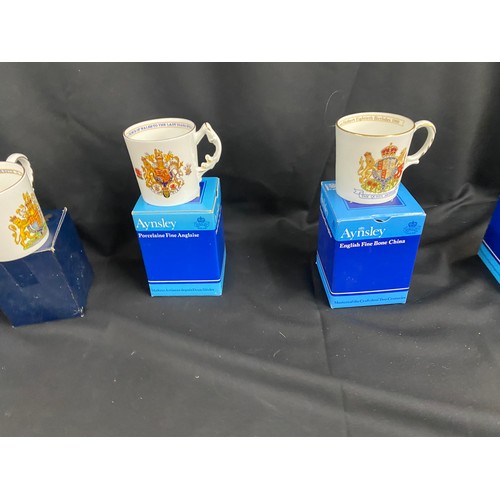125 - Selection of assorted boxed collectors mugs includes limited edition etc