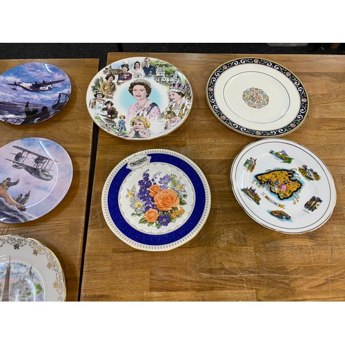 132 - Large selection of assorted collectors plates includes aynsley etc