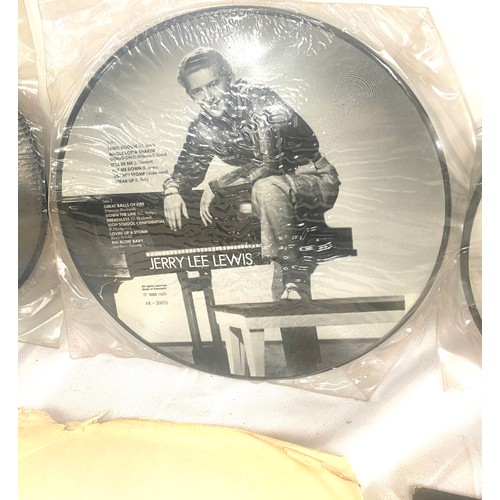 64 - Selection of LPs, picture discs includes Jonny Cash, Cliff Richards, Abba etc