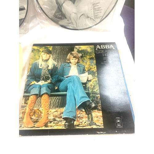 64 - Selection of LPs, picture discs includes Jonny Cash, Cliff Richards, Abba etc