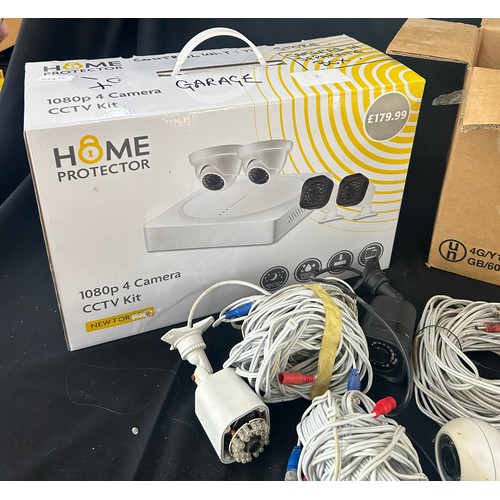 Home protector 1080P4 cameras CCTV kit, working order