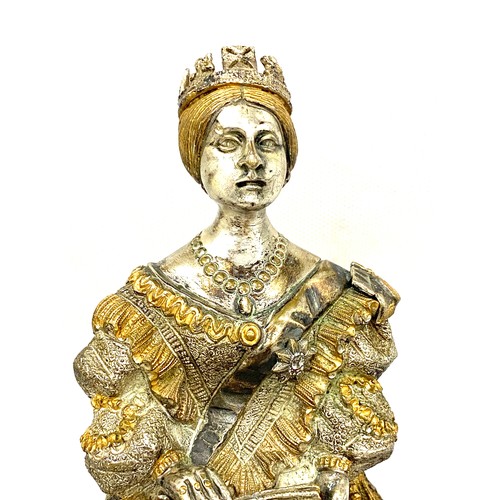 59 - Bronze figure of young Queen Victoria. Embellished in 22ct gold & silver. Limited edition – only 500... 