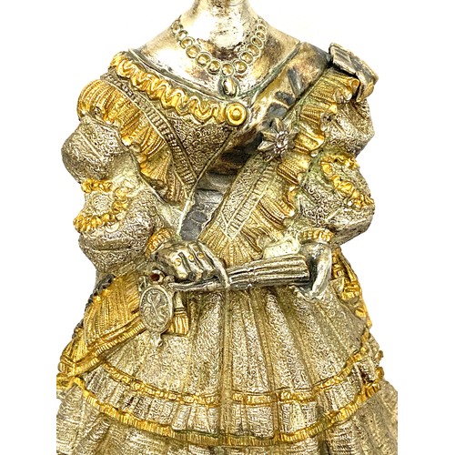 59 - Bronze figure of young Queen Victoria. Embellished in 22ct gold & silver. Limited edition – only 500... 