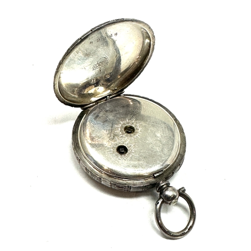 268 - Antique silver fob watch the watch is ticking