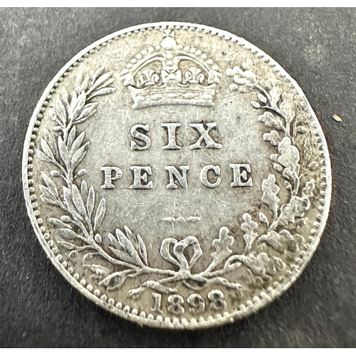 320 - 1898 victorian sixpence