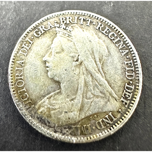 320 - 1898 victorian sixpence