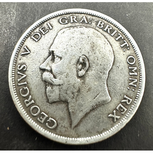 343 - 1918 george V silver half crown