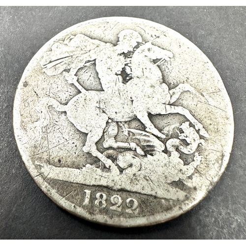 347 - George 111 1822 silver crown