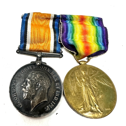 363 - ww1 medal pair to 170952 pte.f.r.warren M.G.C