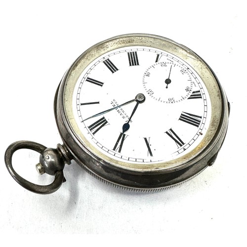272 - Antique silver open face h.samuel manchester pocket watch  the watch is ticking seight 122g